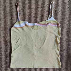Crochet Max Studio Yellow Tank Top
